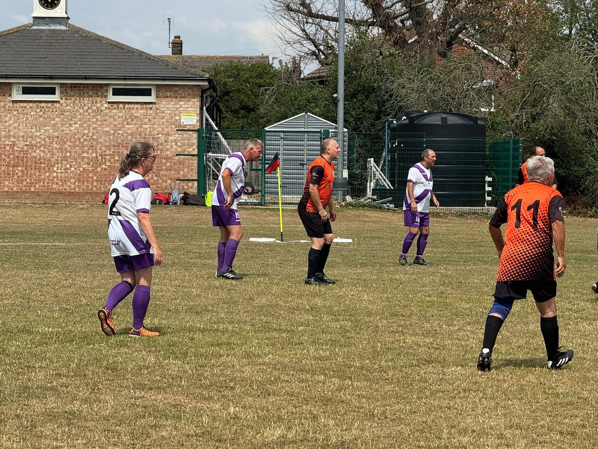 Brightlingsea Regent Walking Football match in action on the 3G pitch